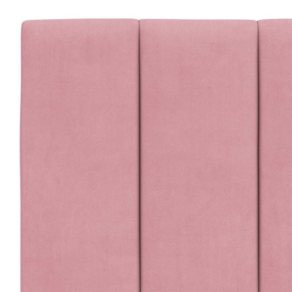 Bettgestell ohne Matratze "Hanko" Rosa 140x190 cm Samt