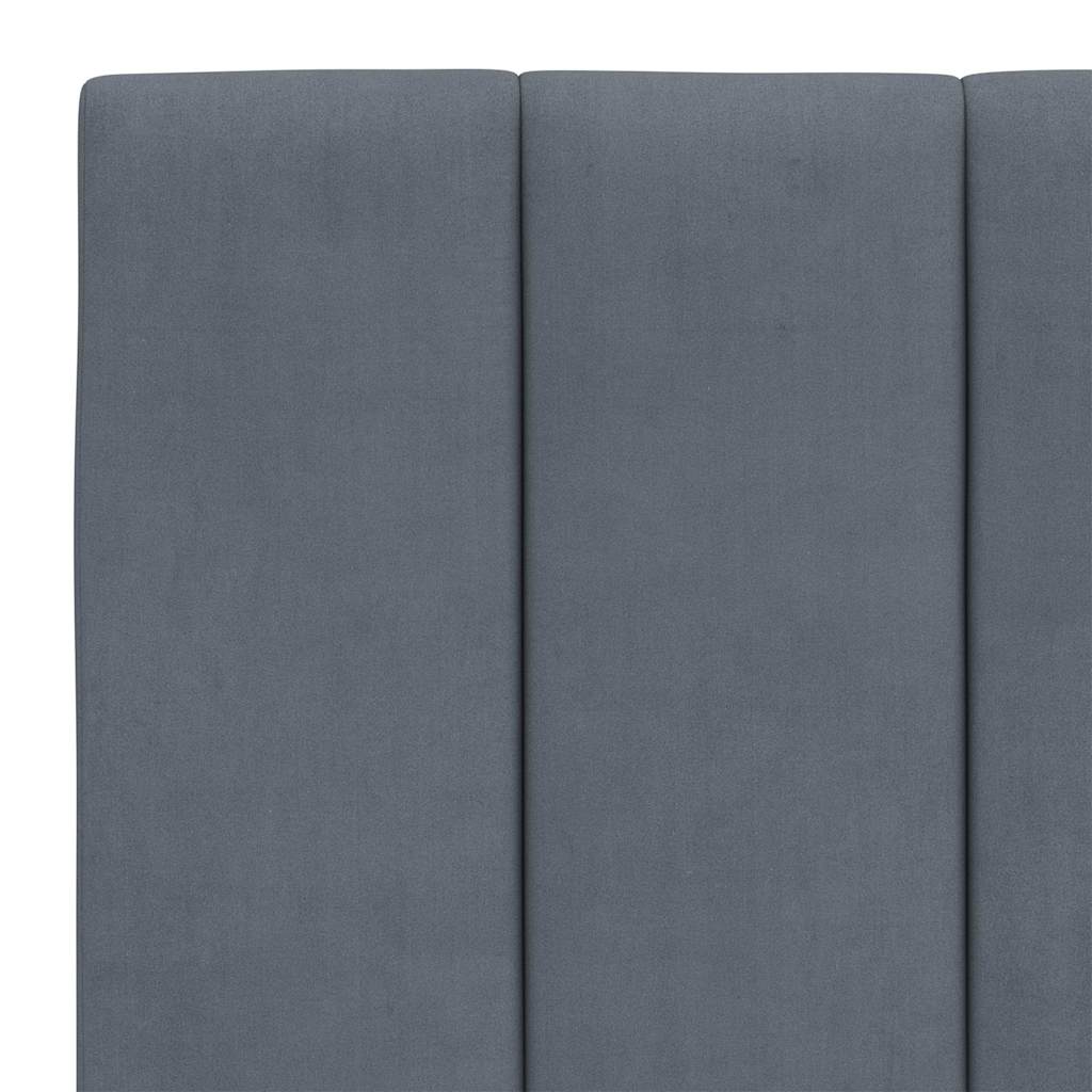 Bettgestell ohne Matratze "Hanko" Dunkelgrau 140x200 cm Samt