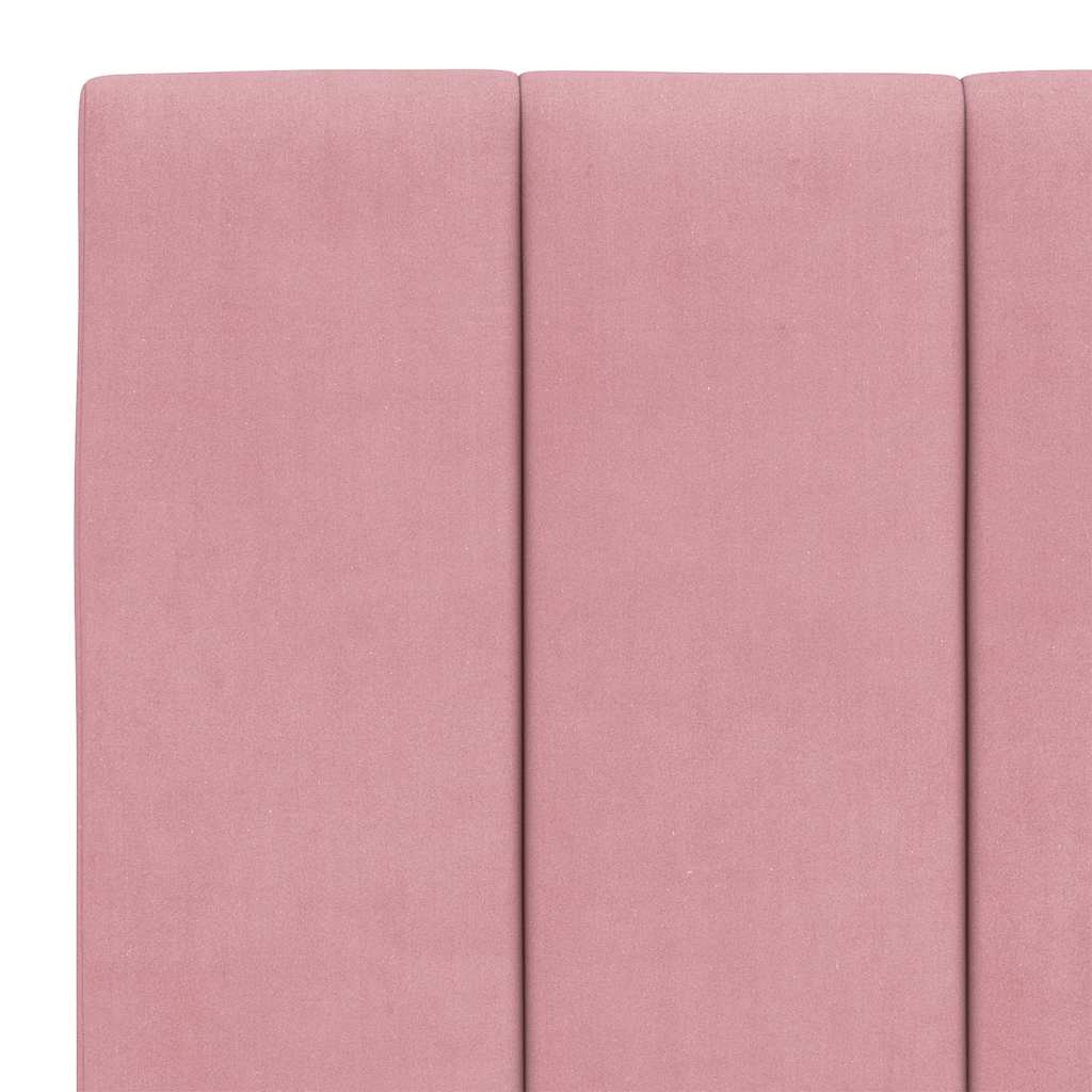 Bettgestell ohne Matratze "Hanko" Rosa 140x200 cm Samt