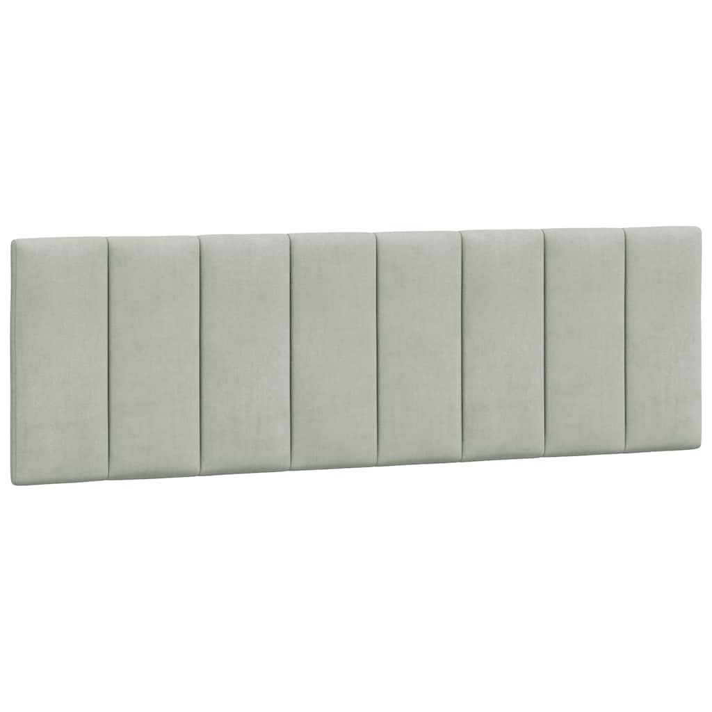 Bettgestell ohne Matratze "Hanko" Hellgrau 160x200 cm Samt