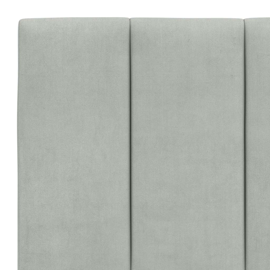 Bettgestell ohne Matratze "Hanko" Hellgrau 160x200 cm Samt