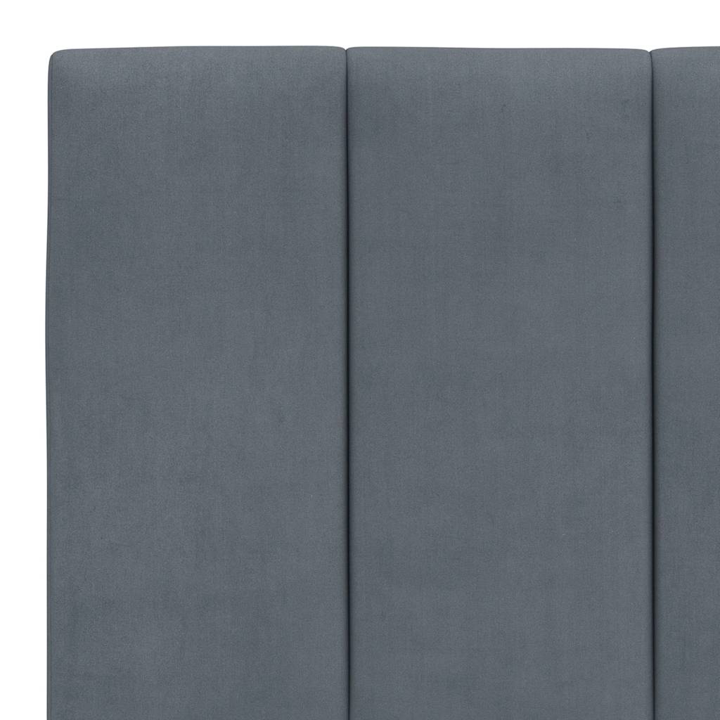 Bettgestell ohne Matratze "Hanko" Dunkelgrau 160x200 cm Samt