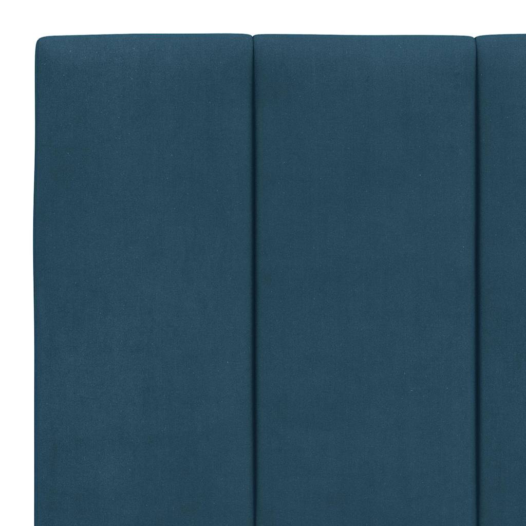 Bettgestell ohne Matratze "Hanko" Blau 160x200 cm Samt
