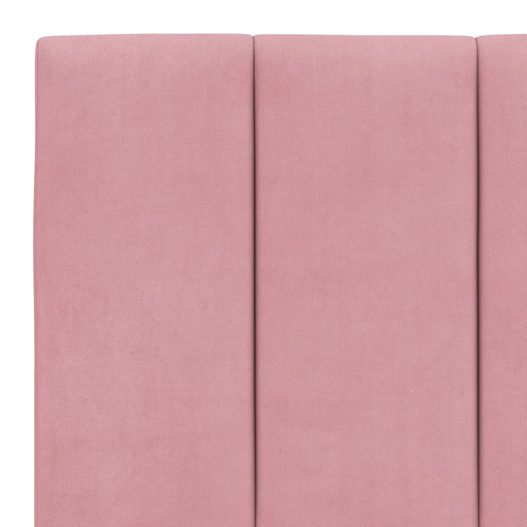 Cadre de lit sans matelas "Hanko" rose 160x200 cm velours