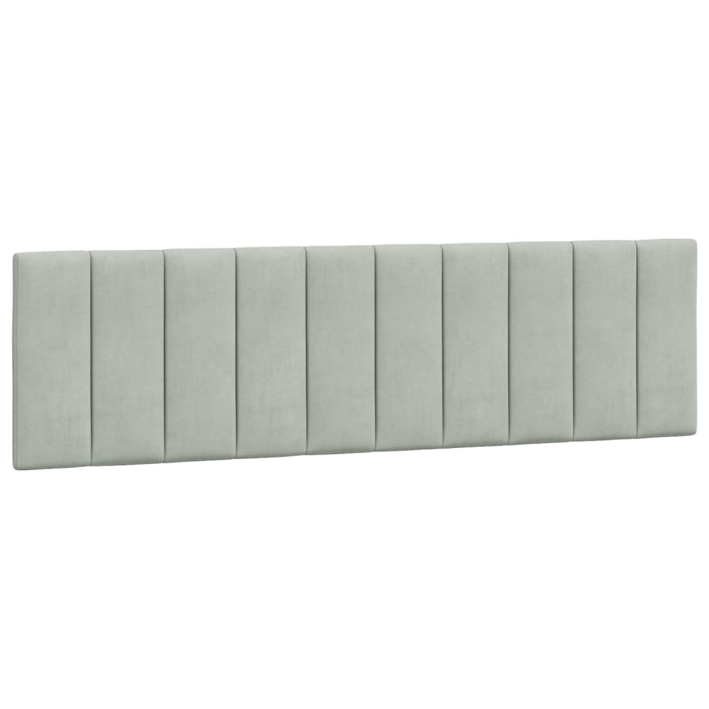 Bettgestell ohne Matratze "Hanko" Hellgrau 180x200 cm Samt