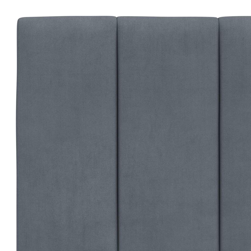 Bettgestell ohne Matratze "Hanko" Dunkelgrau 180x200 cm Samt