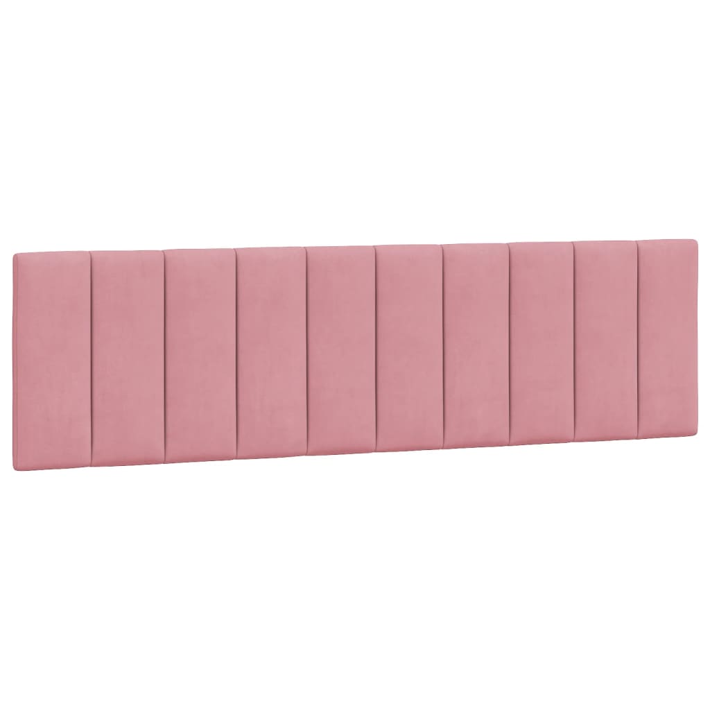 Cadre de lit sans matelas "Hanko" rose 180x200 cm velours