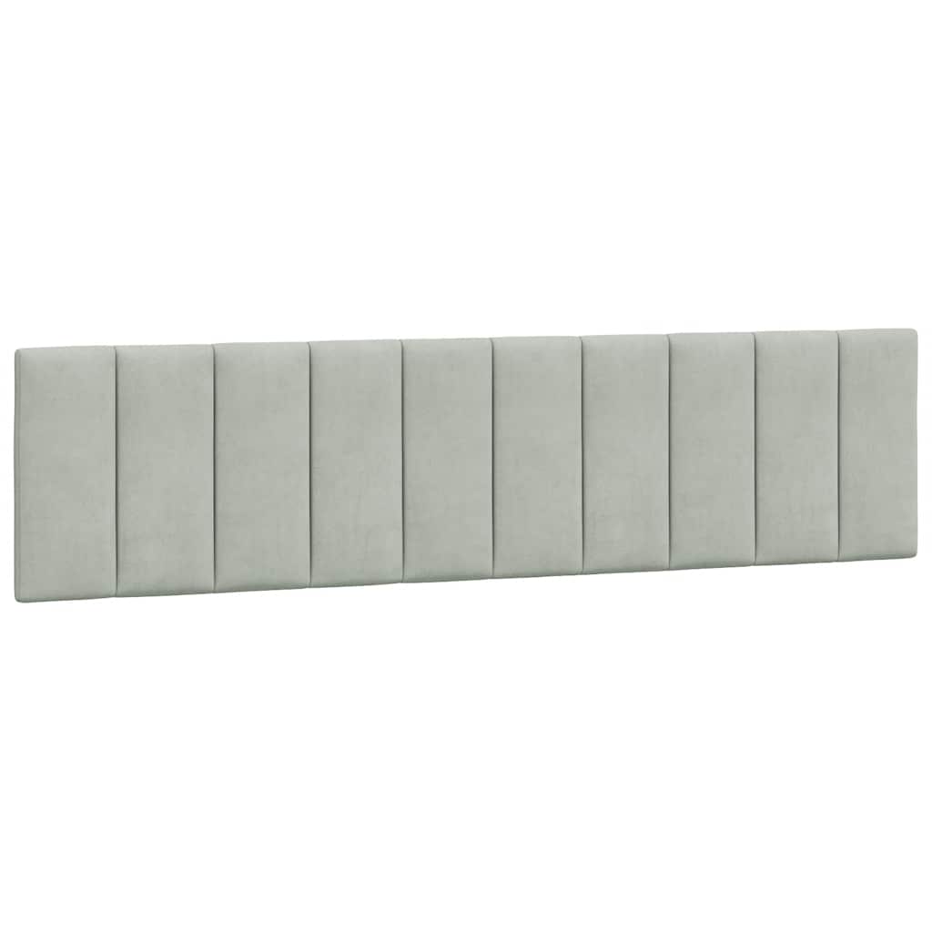 Bettgestell ohne Matratze "Hanko" Hellgrau 200x200 cm Samt