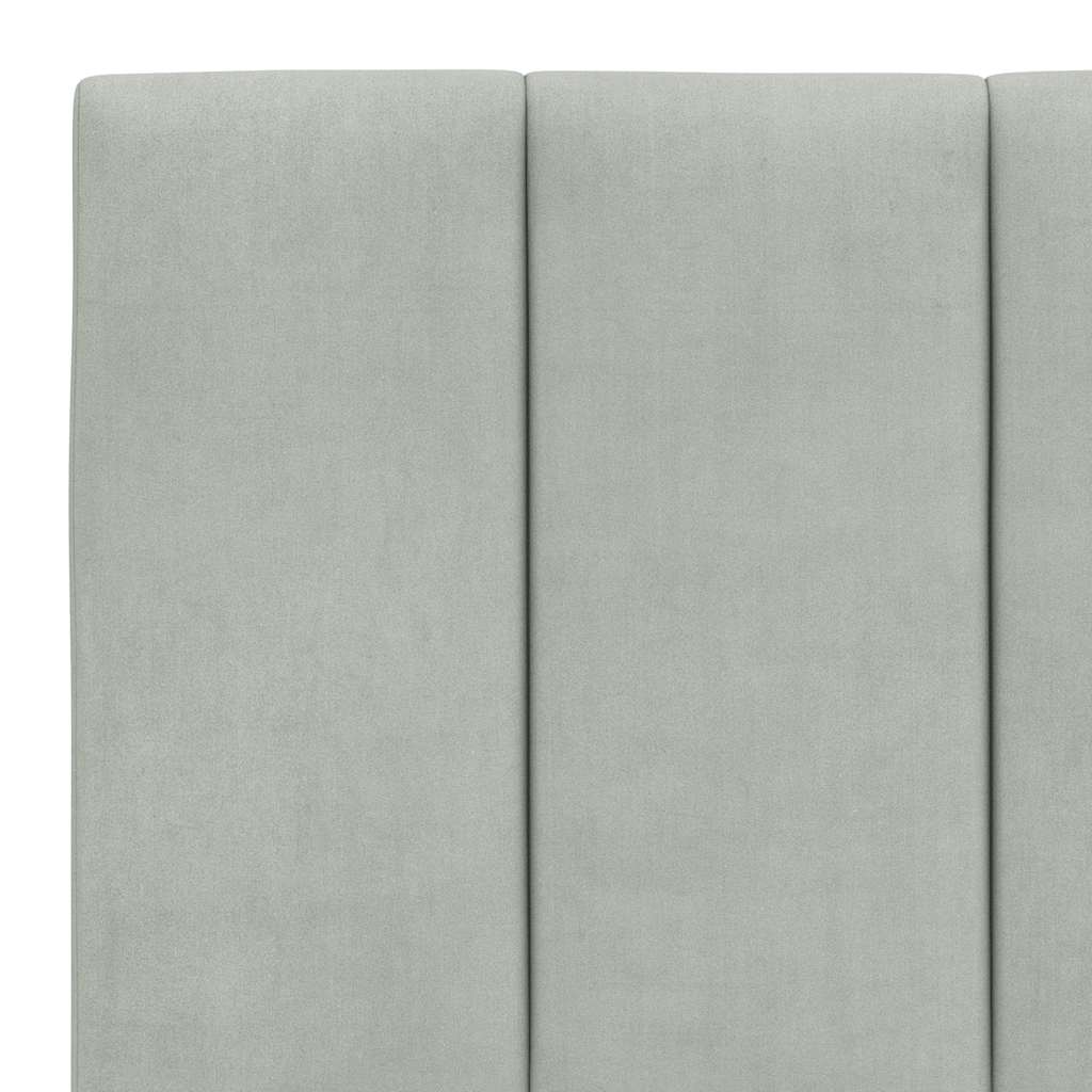 Bettgestell ohne Matratze "Hanko" Hellgrau 200x200 cm Samt