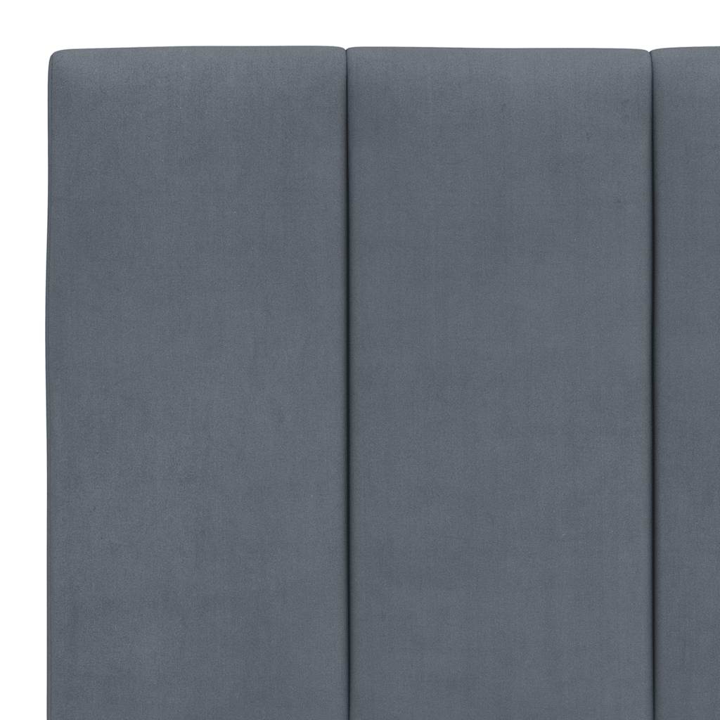 Bettgestell ohne Matratze "Hanko" Dunkelgrau 200x200 cm Samt