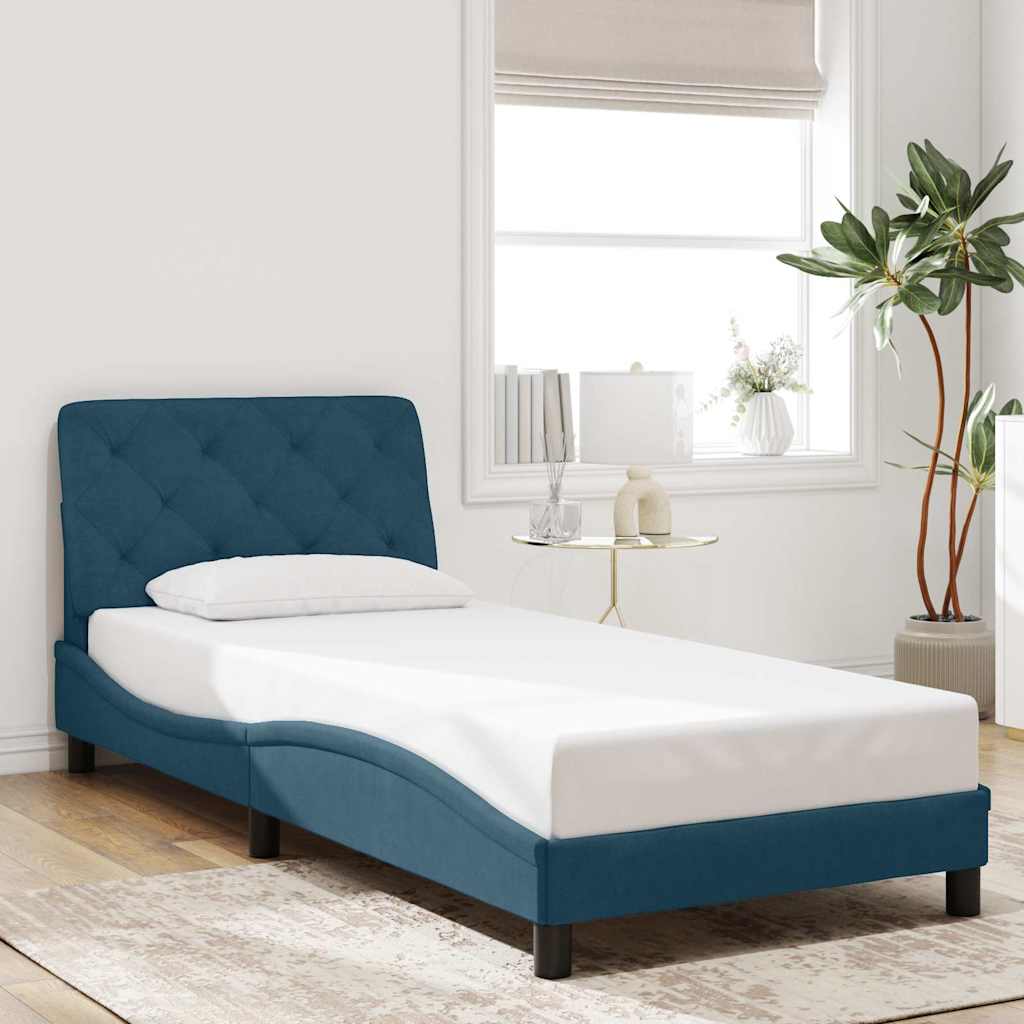 Bettgestell ohne Matratze Blau 80x200 cm Samt