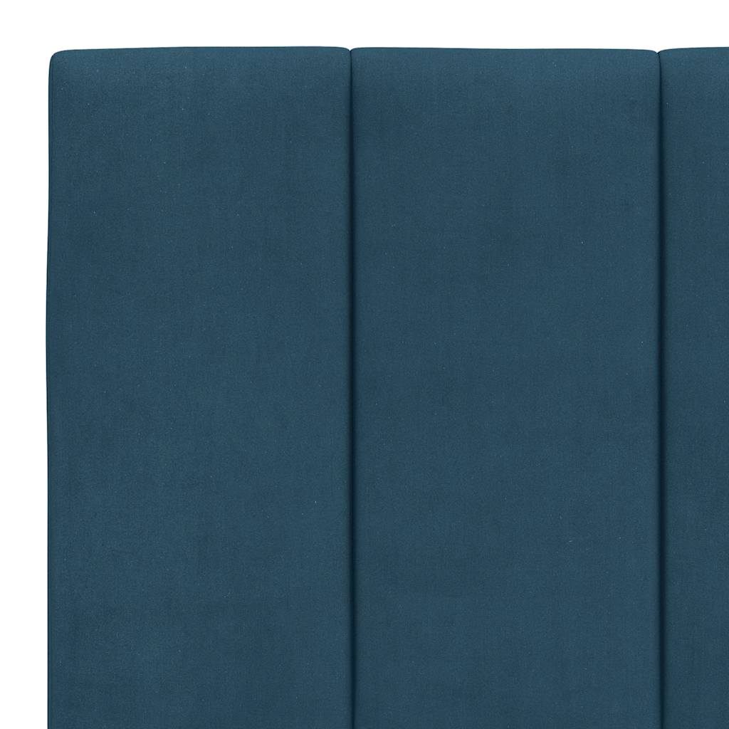 Bettgestell ohne Matratze Blau 90x190 cm Samt