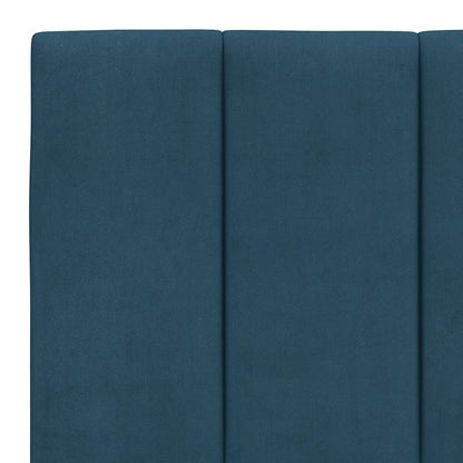 Bettgestell ohne Matratze Blau 90x190 cm Samt