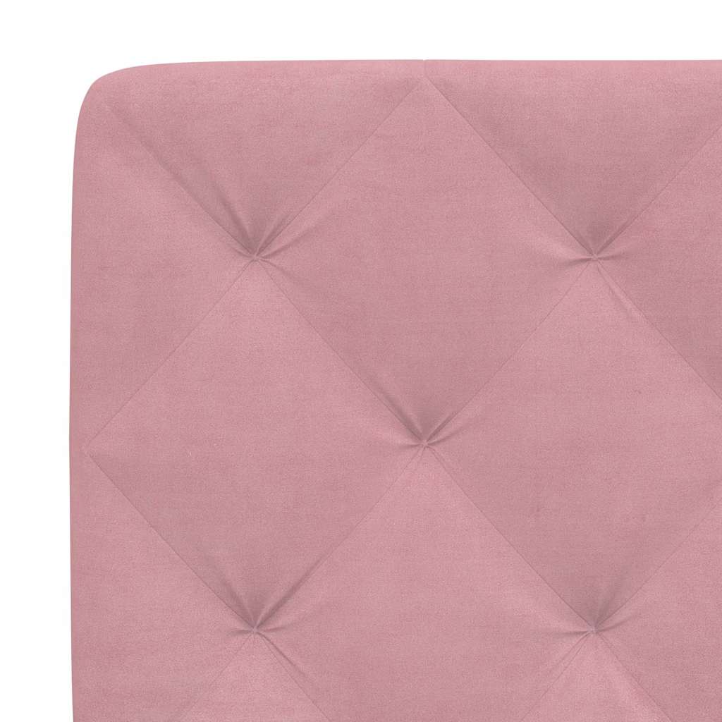 Bettgestell ohne Matratze Rosa 90x190 cm Samt