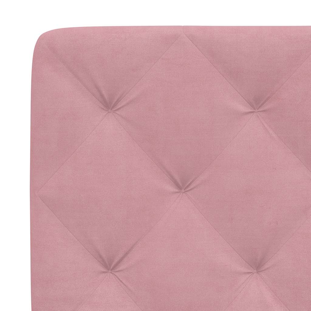 Bettgestell ohne Matratze Rosa 90x200 cm Samt