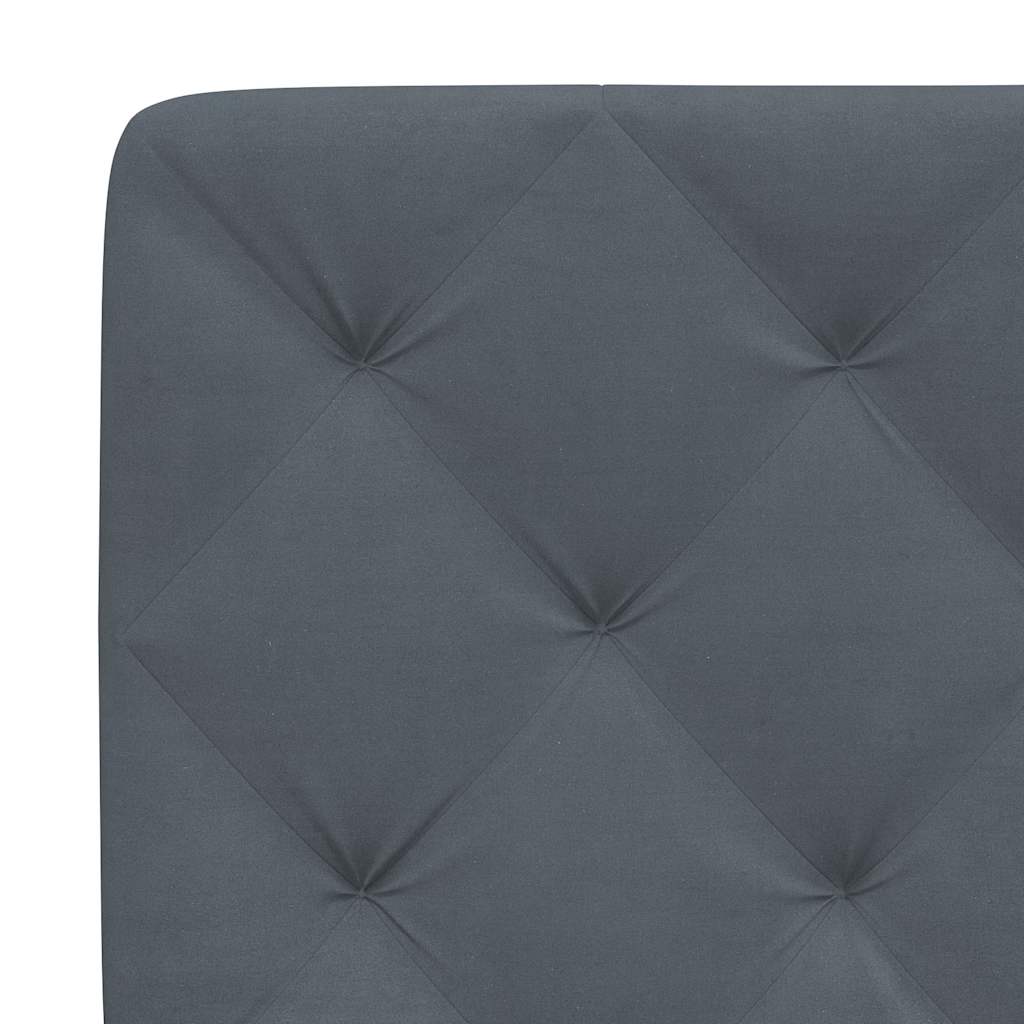 Bettgestell ohne Matratze Dunkelgrau 100x200 cm Samt