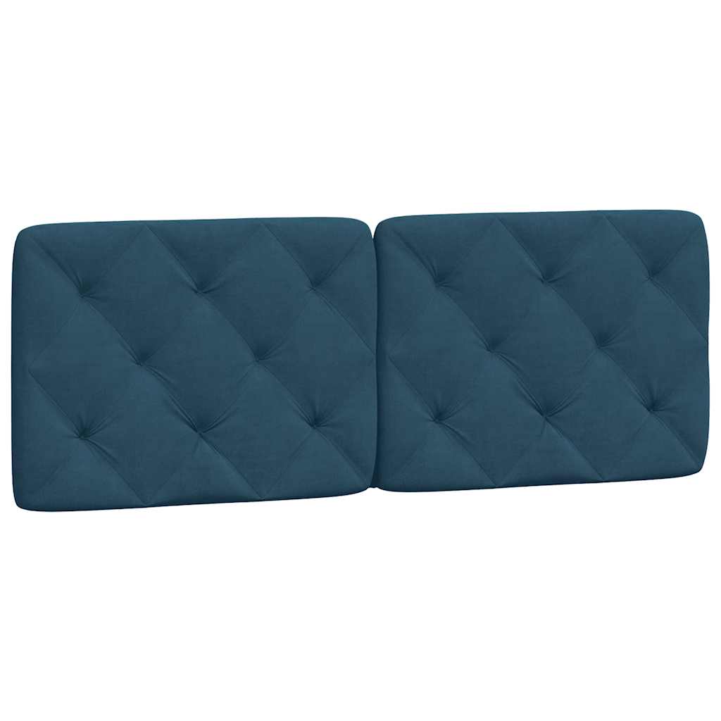 Bettgestell ohne Matratze Blau 120x200 cm Samt