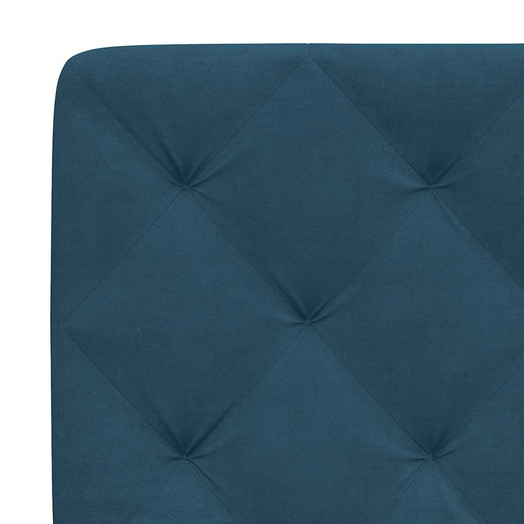 Bettgestell ohne Matratze Blau 120x200 cm Samt