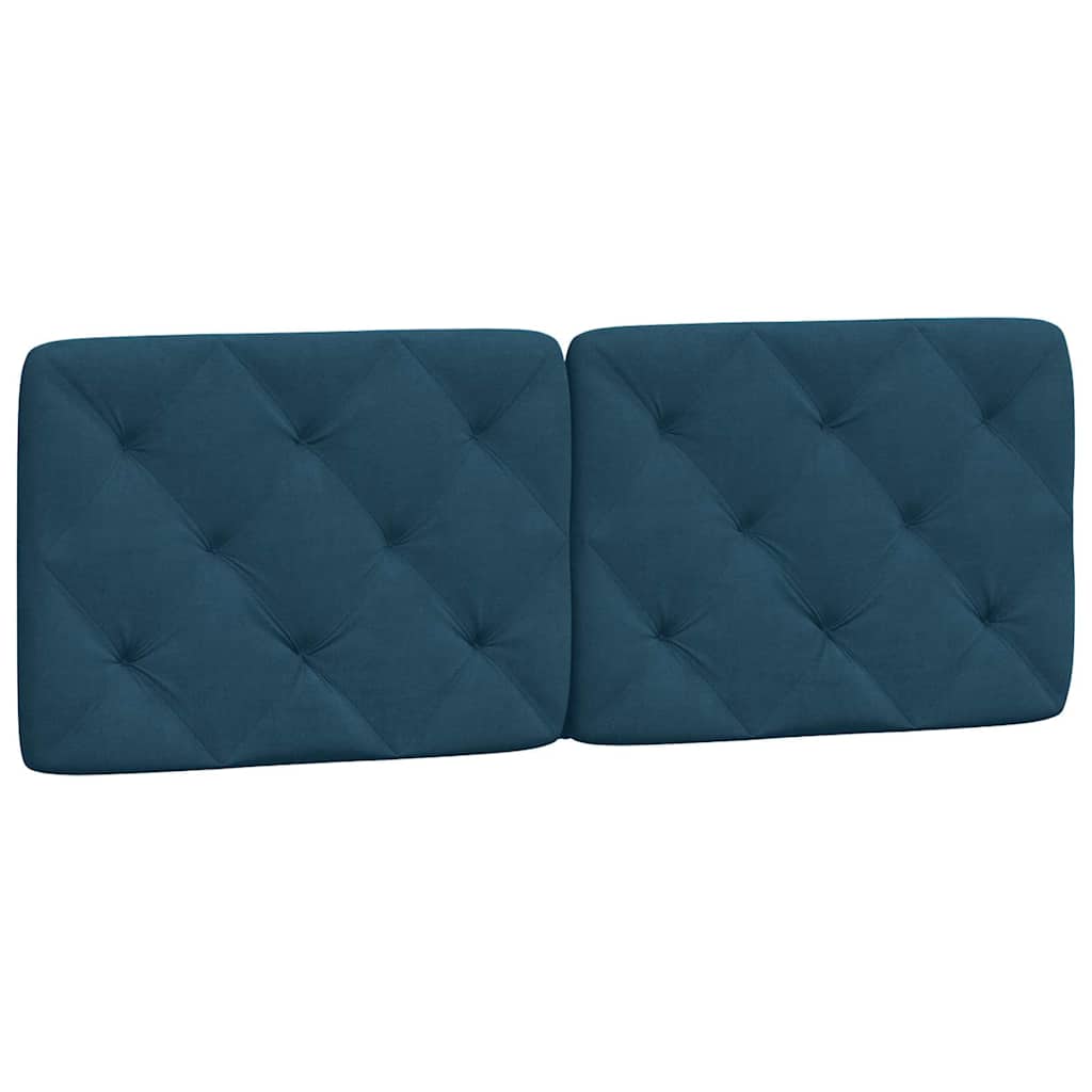 Bettgestell ohne Matratze Blau 140x190 cm Samt