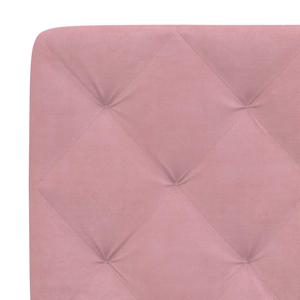Bettgestell ohne Matratze Rosa 140x200 cm Samt