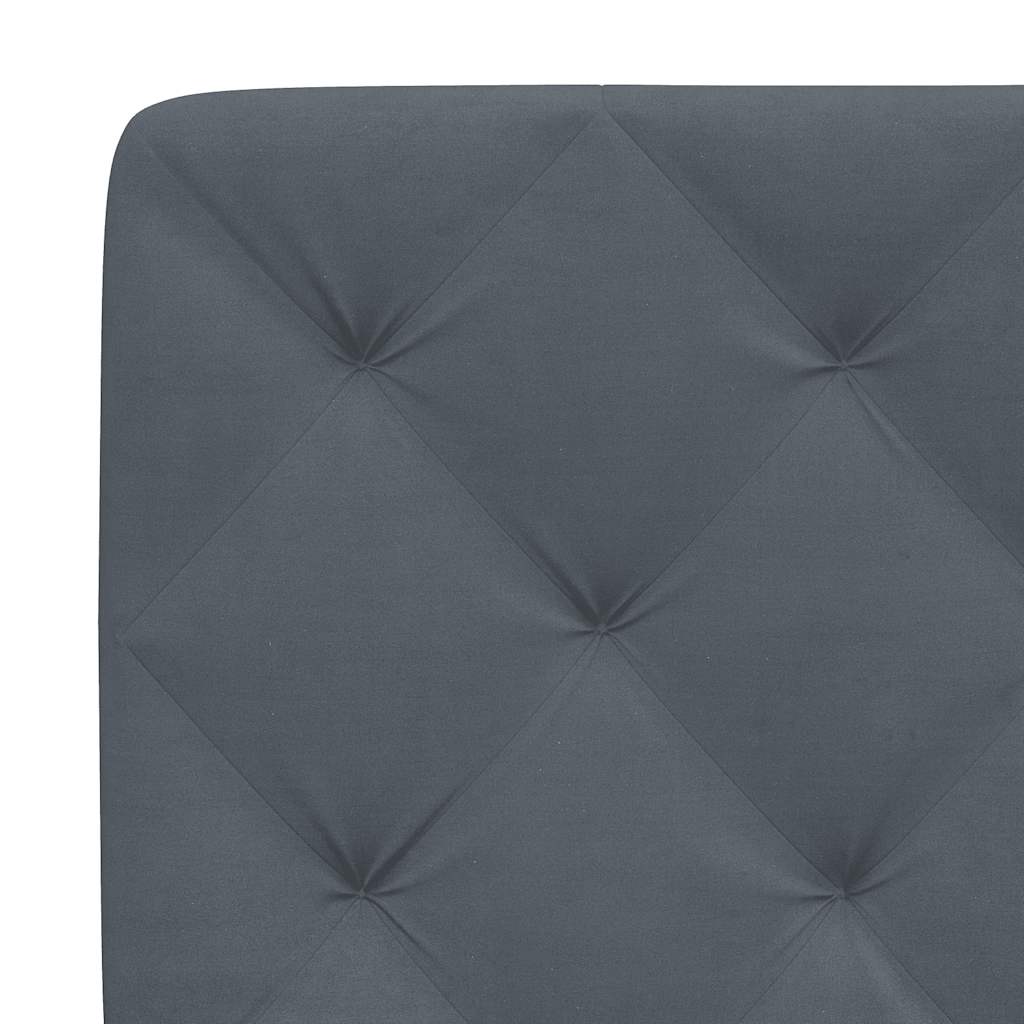 Bettgestell ohne Matratze Dunkelgrau 200x200 cm Samt
