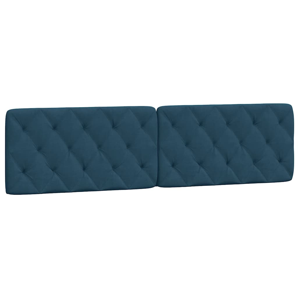 Bettgestell ohne Matratze Blau 200x200 cm Samt