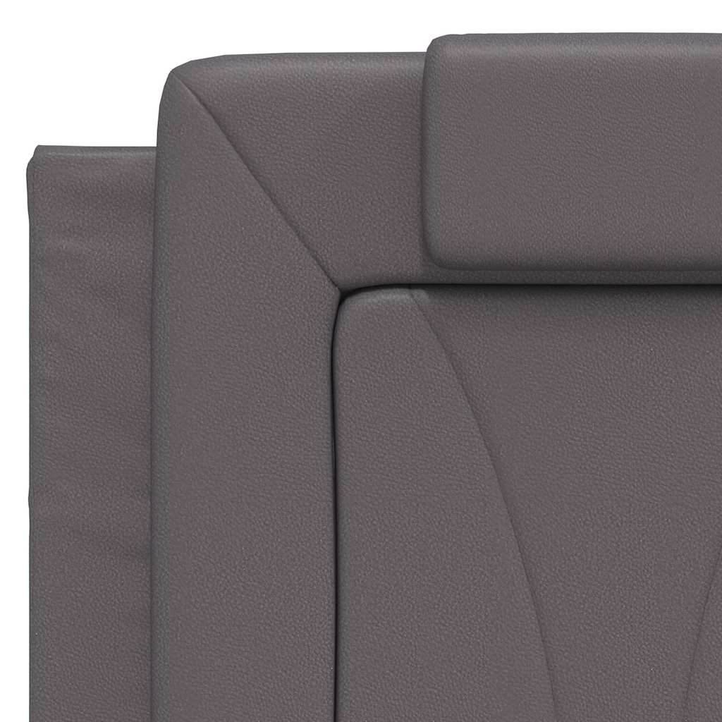Bettgestell "Viana" ohne Matratze Grau 120x200 cm Kunstleder