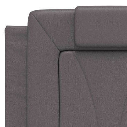 Bettgestell "Viana" ohne Matratze Grau 140x200 cm Kunstleder