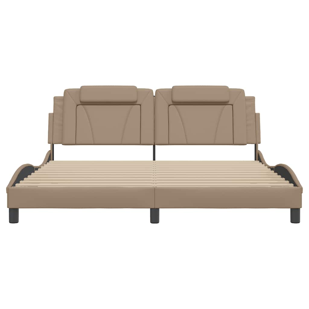 Bettgestell "Viana" ohne Matratze Cappuccino-Braun 180x200 cm