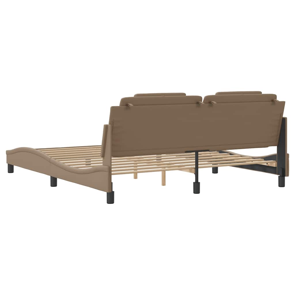 Bettgestell "Viana" ohne Matratze Cappuccino-Braun 180x200 cm