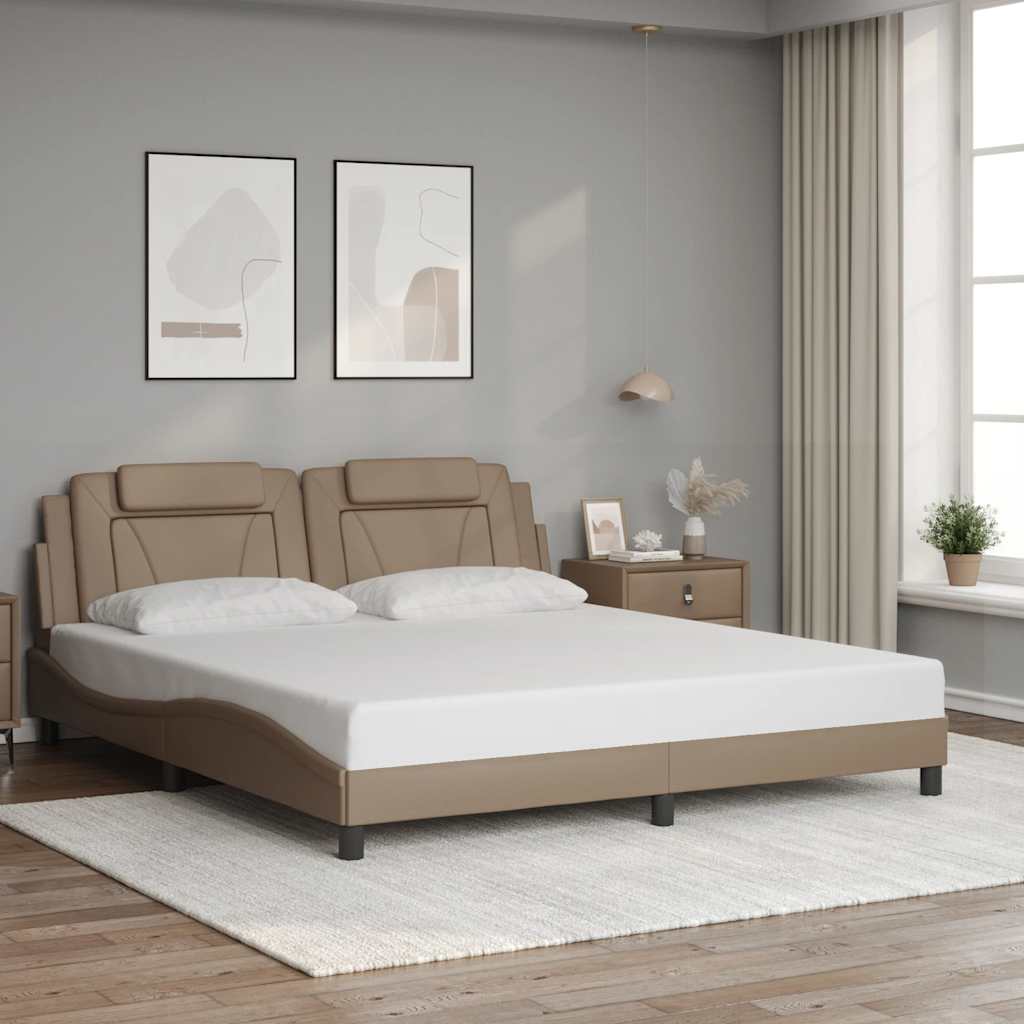 Bettgestell "Viana" ohne Matratze Cappuccino-Braun 180x200 cm