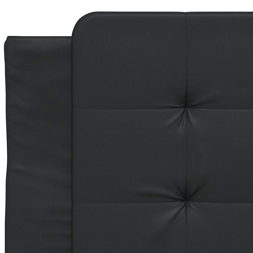 Bettgestell ohne Matratze "Zadar" Schwarz 90x200 cm Kunstleder