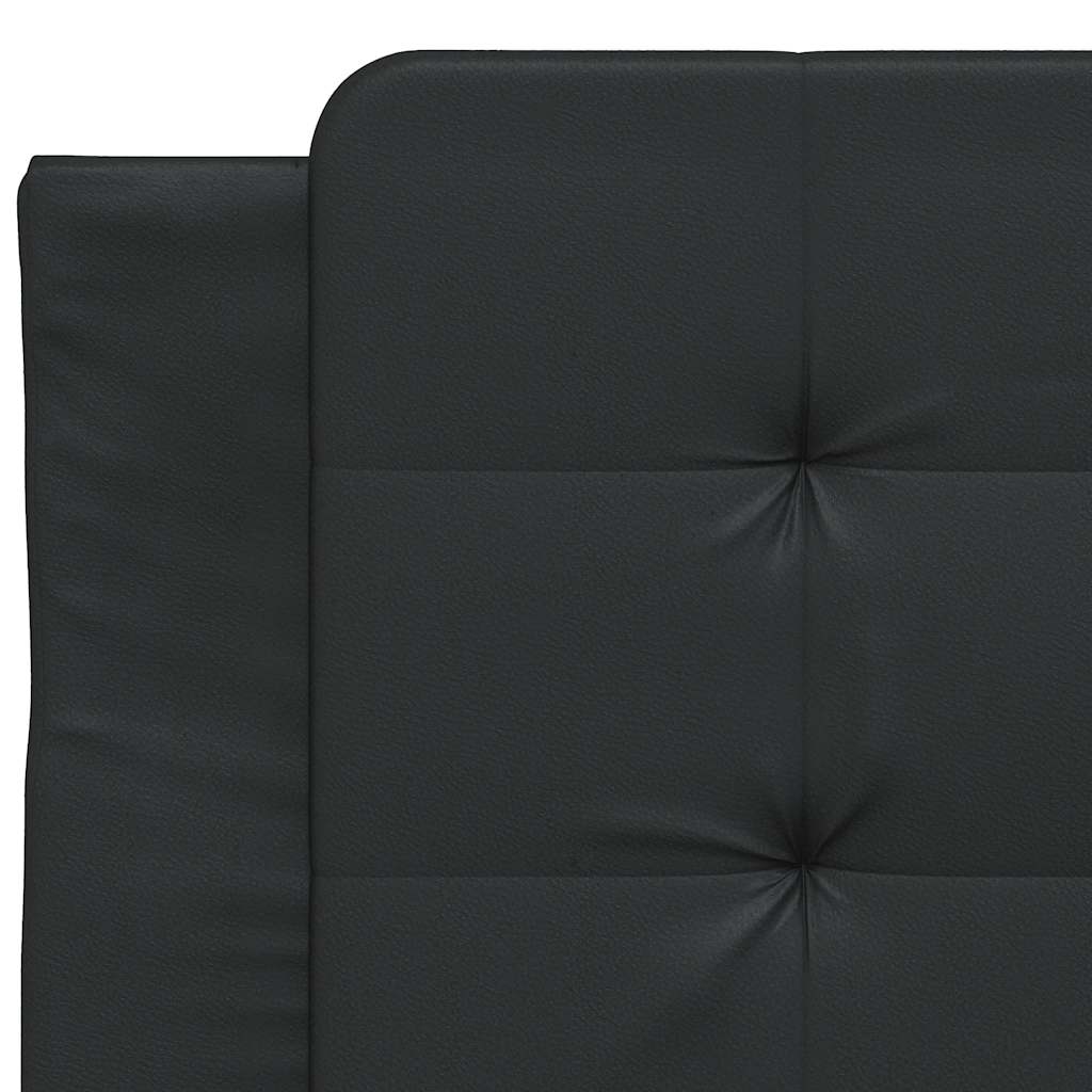 Bettgestell ohne Matratze "Zadar" Schwarz 100x200 cm Kunstleder