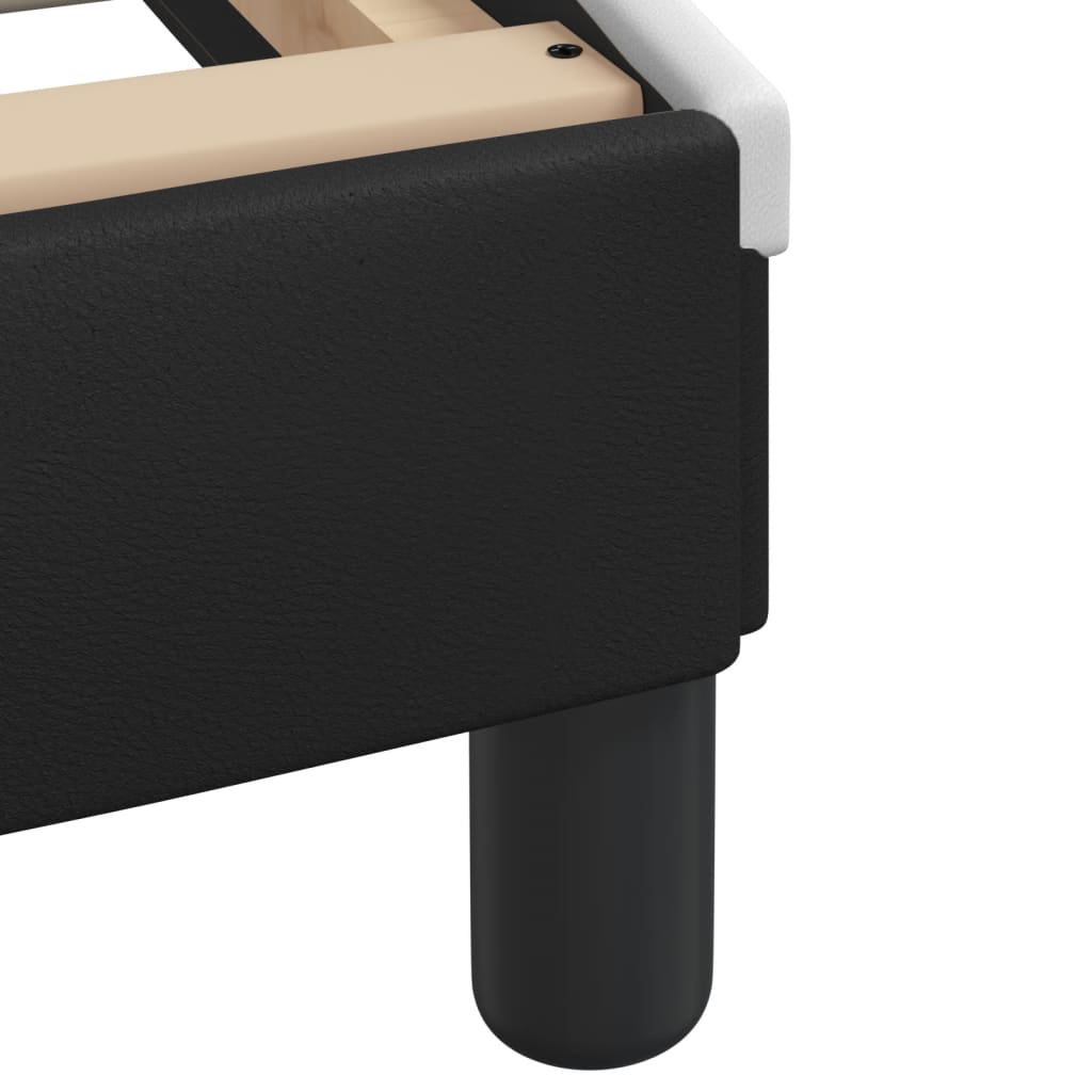 Bettgestell ohne Matratze "Zadar" Schwarz und Weiß 120x200 cm Kunstleder