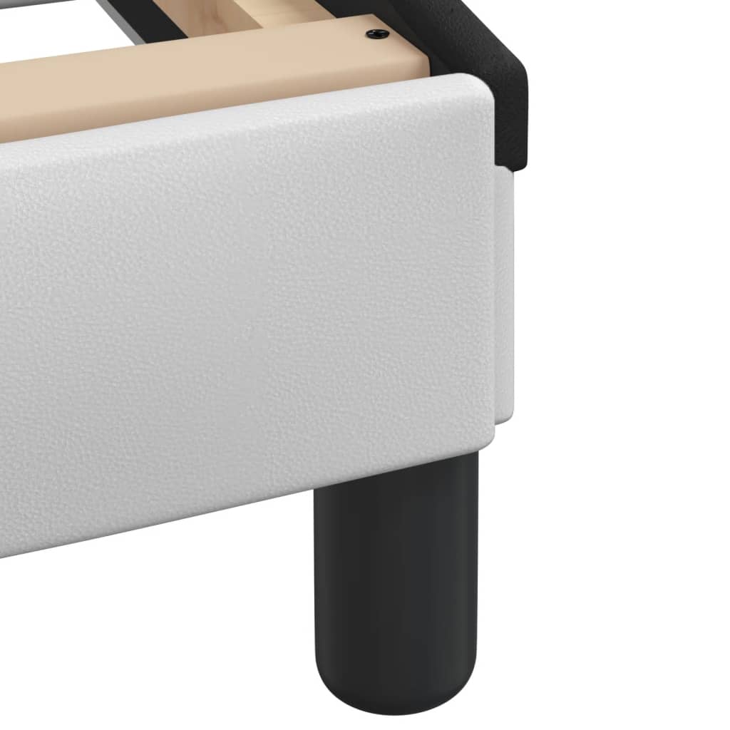 Bettgestell ohne Matratze "Zadar" Weiß und Schwarz 120x200 cm Kunstleder