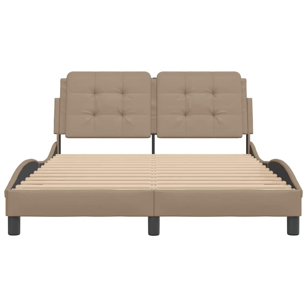 Bettgestell ohne Matratze "Zadar" Cappuccino-Braun 140x200 cm