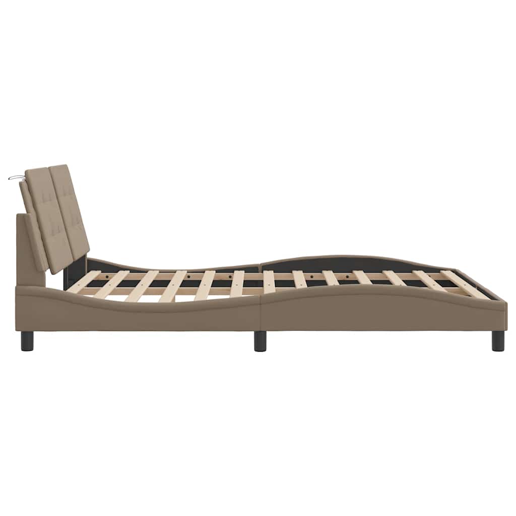 Bettgestell ohne Matratze "Zadar" Cappuccino-Braun 160x200 cm