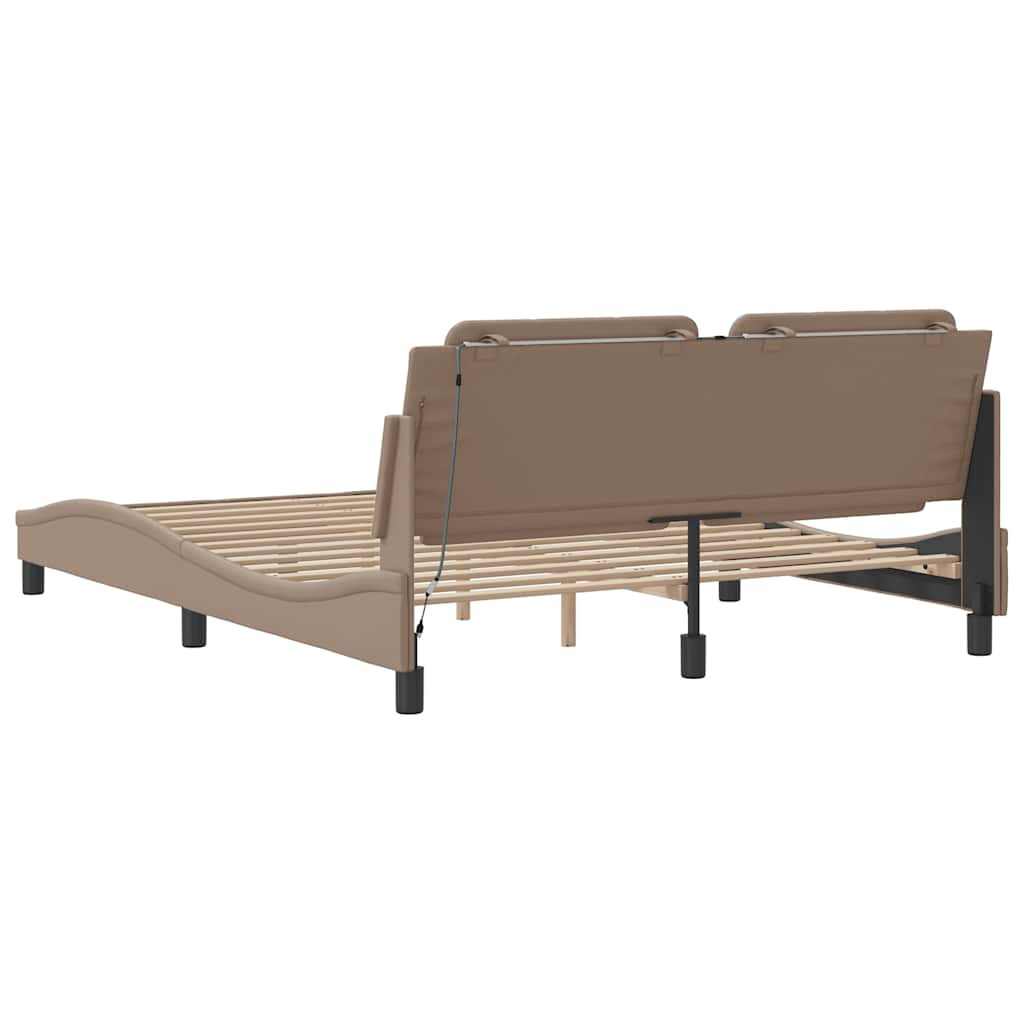 Bettgestell ohne Matratze "Zadar" Cappuccino-Braun 160x200 cm