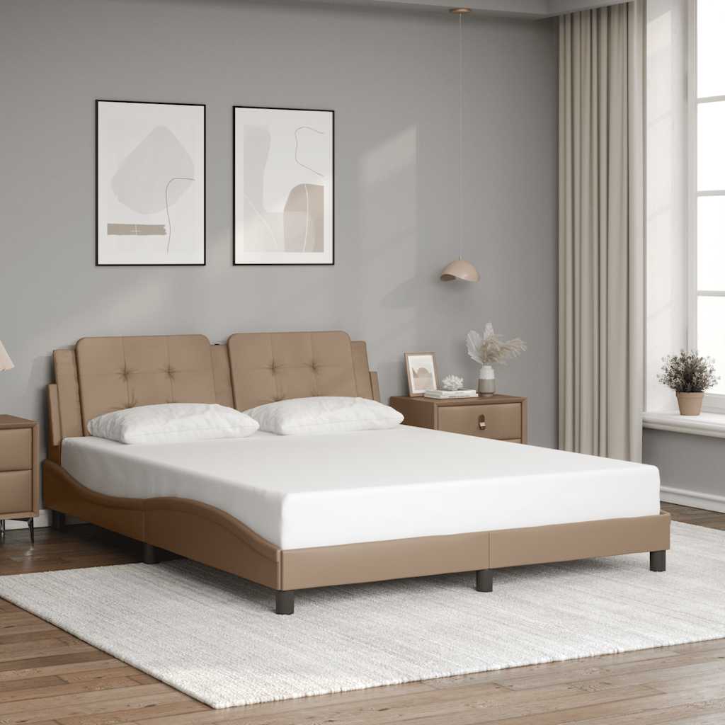 Bettgestell ohne Matratze "Zadar" Cappuccino-Braun 160x200 cm