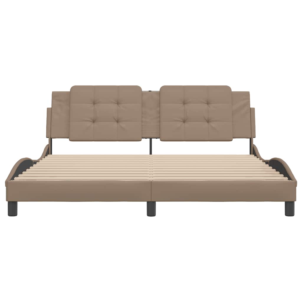 Bettgestell ohne Matratze "Zadar" Cappuccino-Braun 180x200 cm