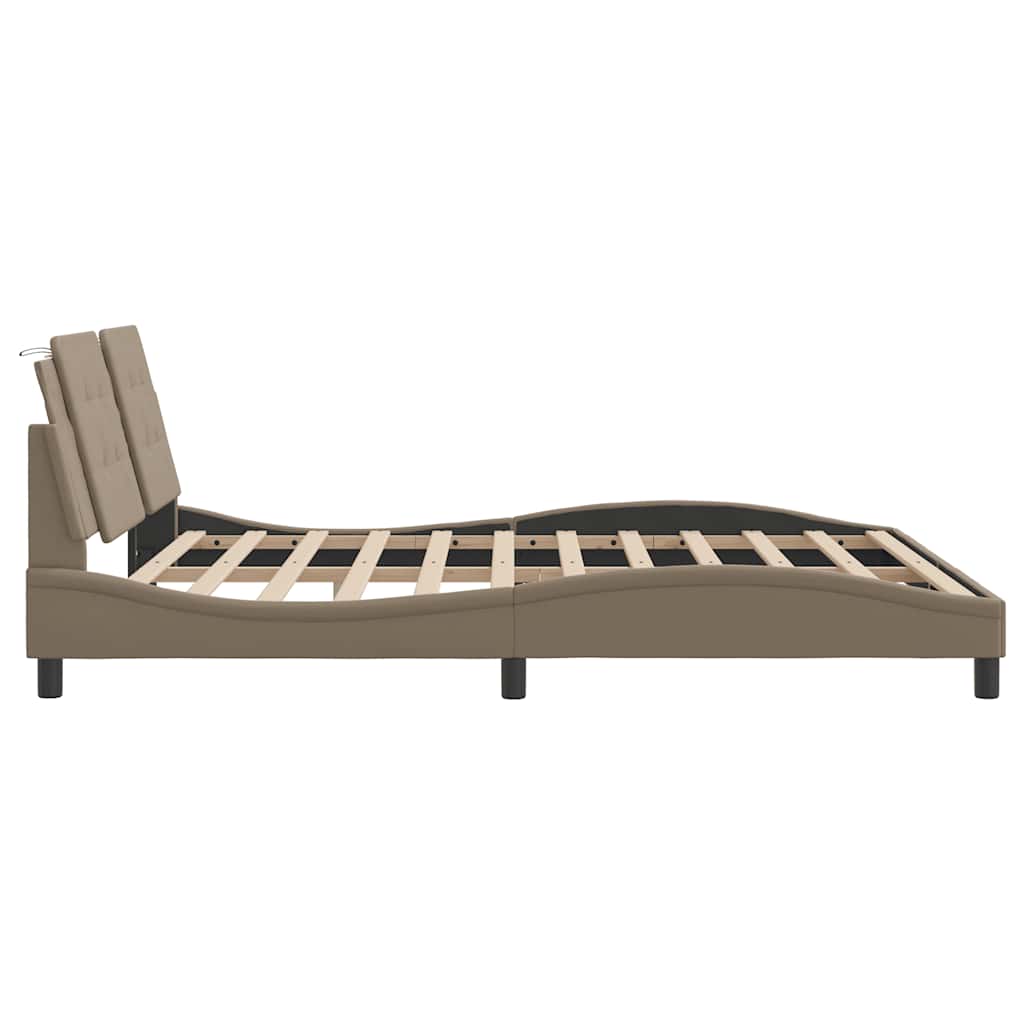 Bettgestell ohne Matratze "Zadar" Cappuccino-Braun 180x200 cm