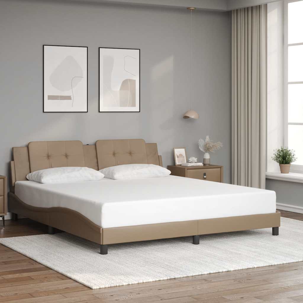 Bettgestell ohne Matratze "Zadar" Cappuccino-Braun 180x200 cm