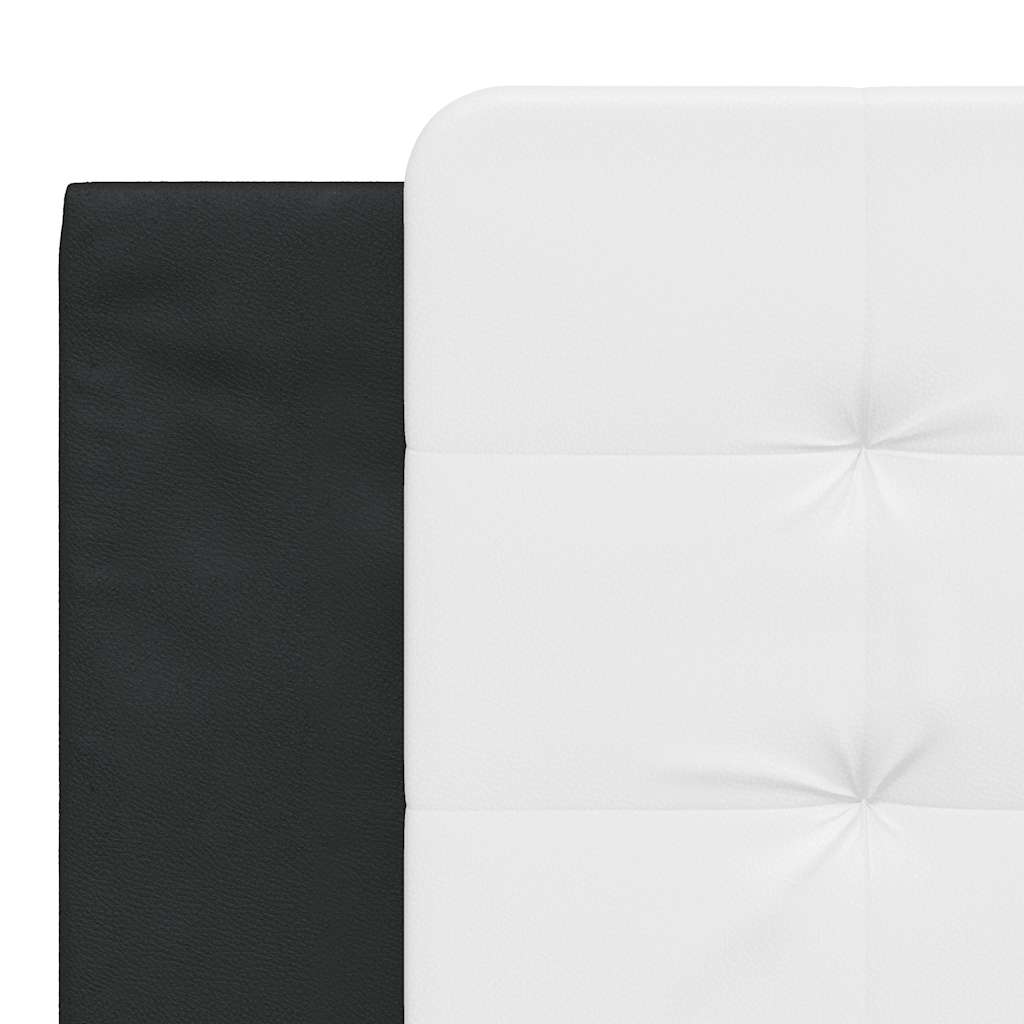 Bettgestell ohne Matratze "Zadar" Schwarz und Weiß 180x200 cm Kunstleder