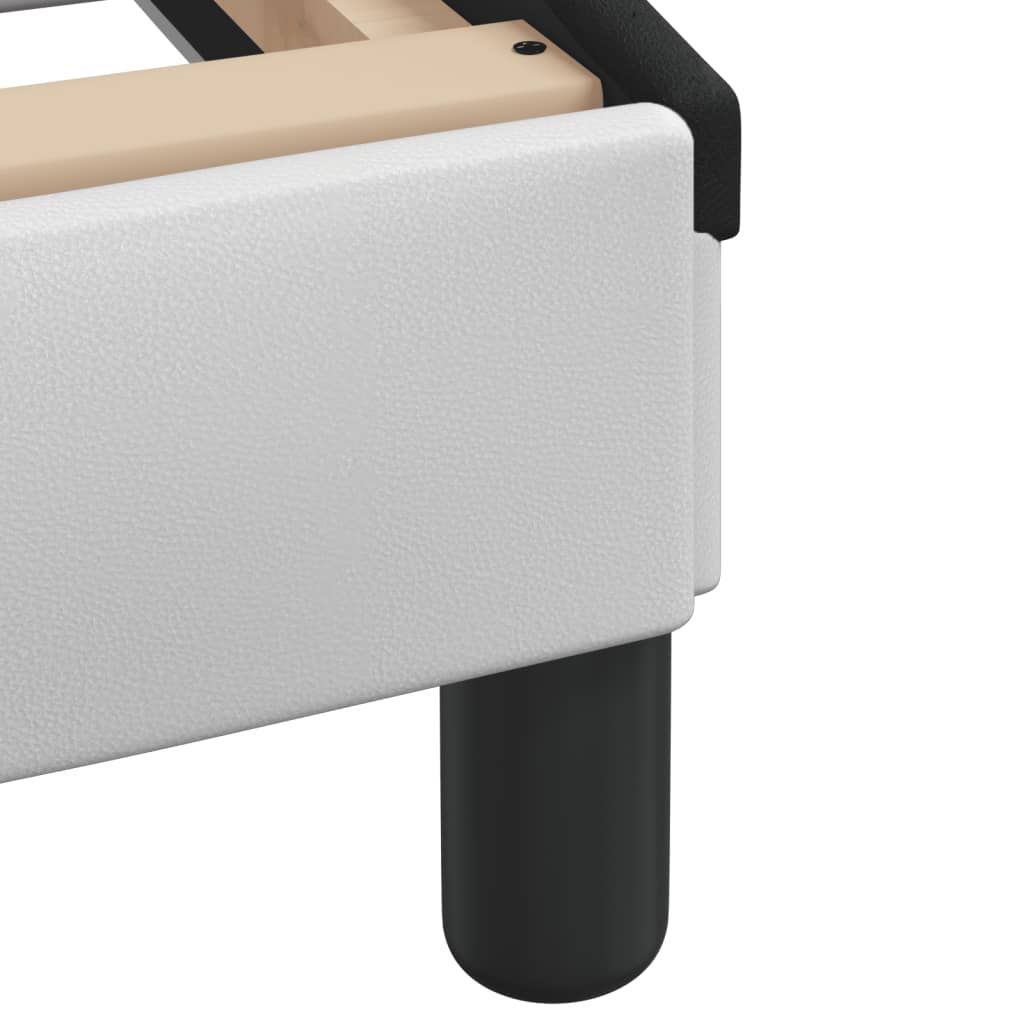 Bettgestell ohne Matratze "Zadar" Weiß und Schwarz 180x200 cm Kunstleder