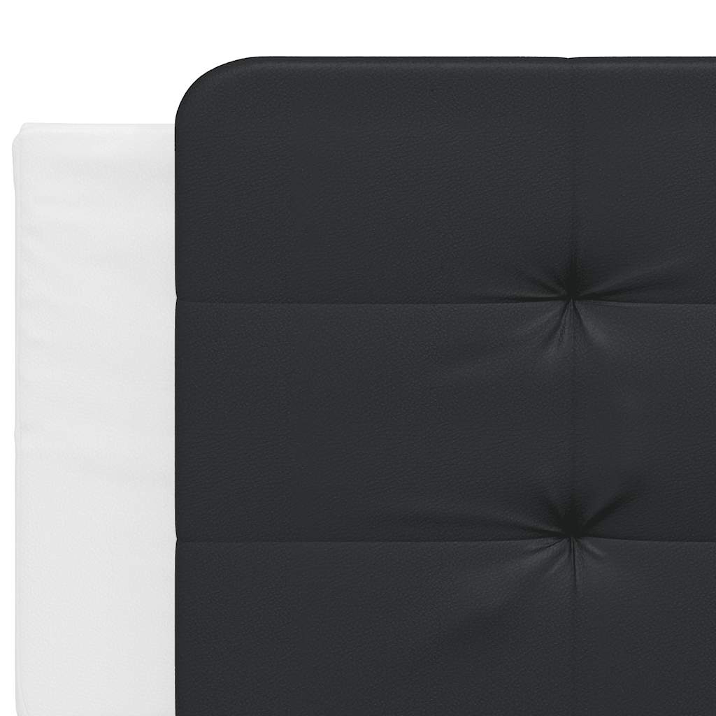 Bettgestell ohne Matratze "Zadar" Weiß und Schwarz 200x200 cm