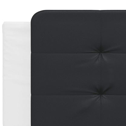 Bettgestell ohne Matratze "Zadar" Weiß und Schwarz 200x200 cm