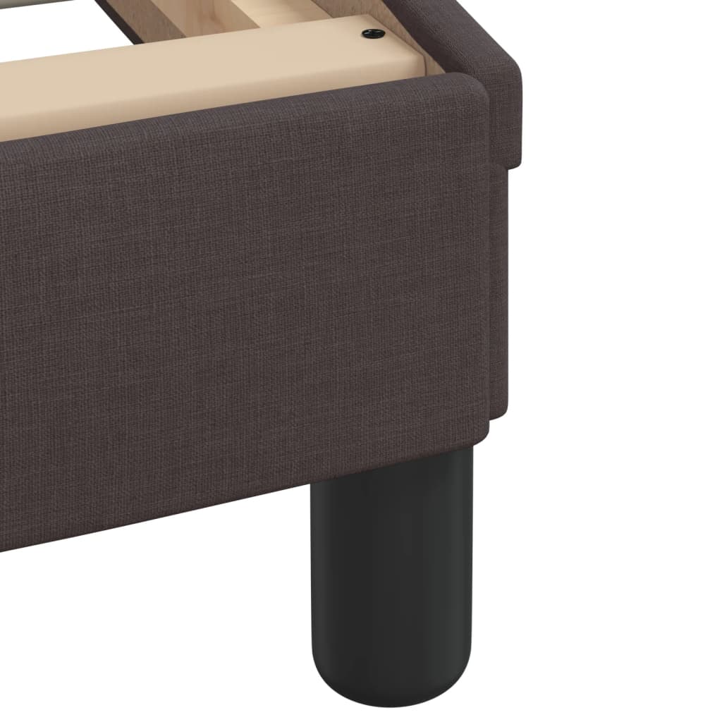 Bett mit Matratze "Dover" Dunkelbraun 80x200 cm Stoff