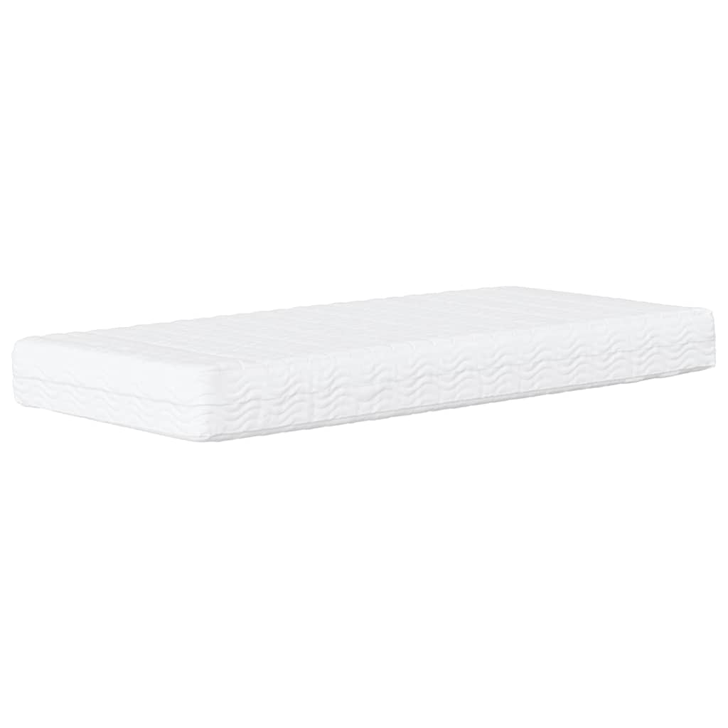 Bett mit Matratze "Dover" Hellgrau 90x190 cm Stoff