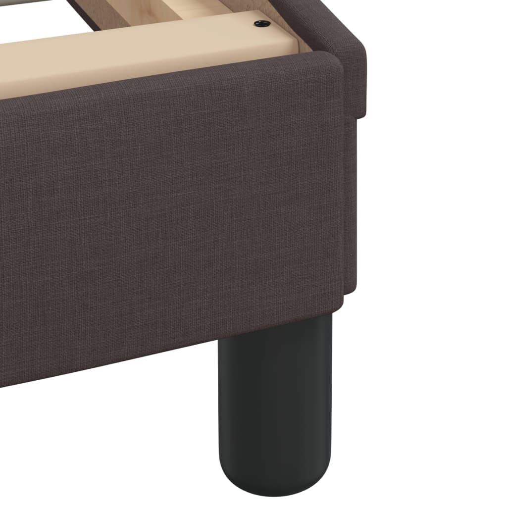 Bett mit Matratze "Dover" Dunkelbraun 90x190 cm Stoff