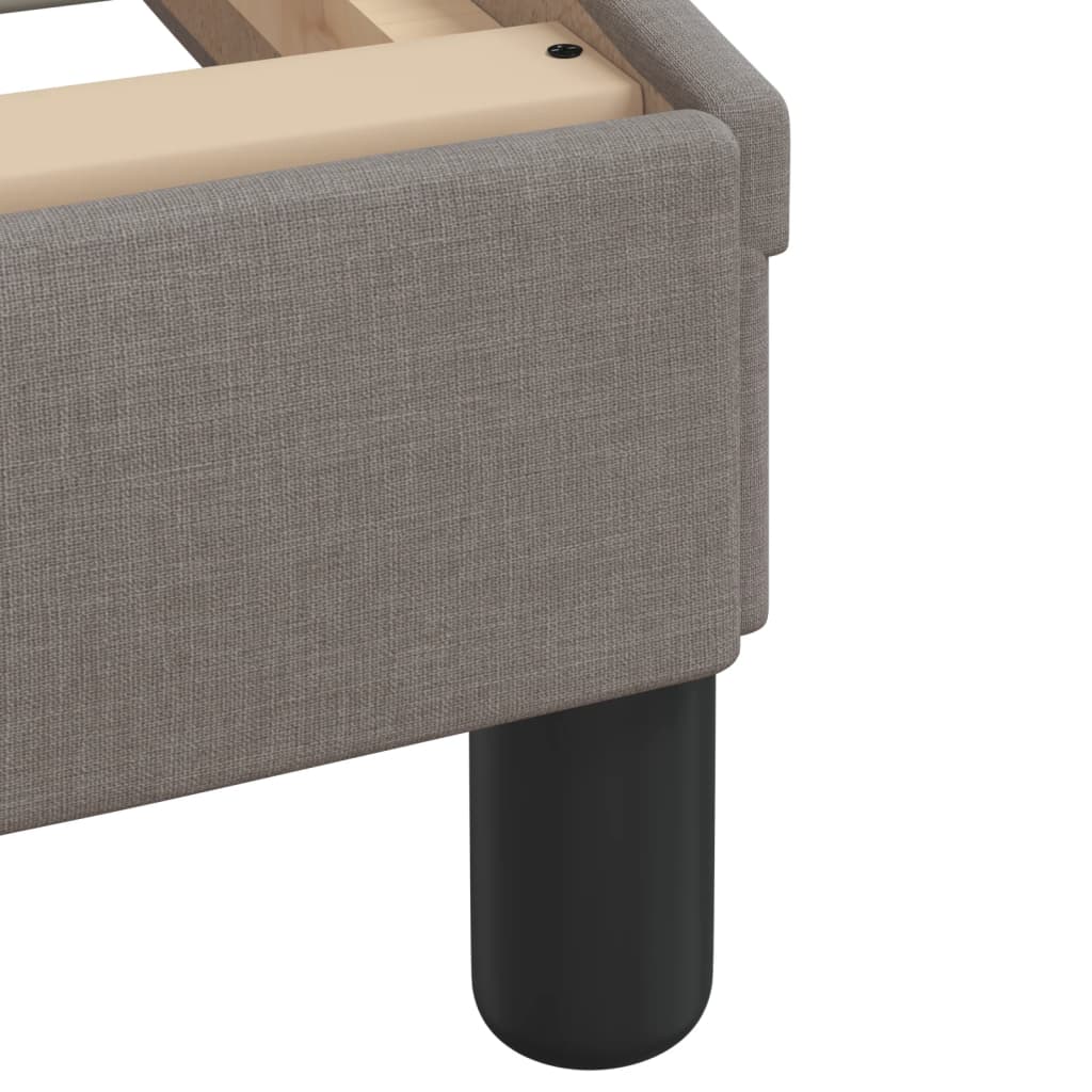 Bett mit Matratze "Dover" Taupe 90x190 cm Stoff